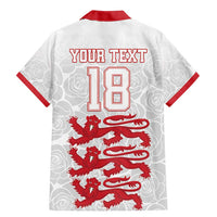 Custom England Fooball Family Matching Mermaid Dress and Hawaiian Shirt The Three Lions Red Version