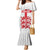 Custom England Fooball Family Matching Mermaid Dress and Hawaiian Shirt The Three Lions Red Version
