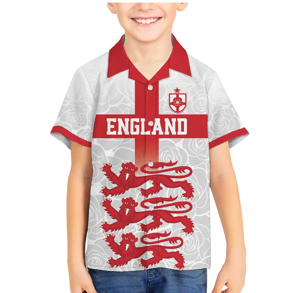 Custom England Fooball Family Matching Mermaid Dress and Hawaiian Shirt The Three Lions Red Version