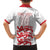 Custom England Fooball Family Matching Off The Shoulder Long Sleeve Dress and Hawaiian Shirt The Three Lions Red Version