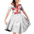 Custom England Fooball Family Matching Off Shoulder Short Dress and Hawaiian Shirt The Three Lions Red Version