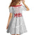Custom England Fooball Family Matching Off Shoulder Short Dress and Hawaiian Shirt The Three Lions Red Version