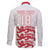Custom England Fooball Family Matching Off Shoulder Short Dress and Hawaiian Shirt The Three Lions Red Version
