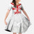 Custom England Fooball Family Matching Short Sleeve Bodycon Dress and Hawaiian Shirt The Three Lions Red Version