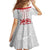 Custom England Fooball Family Matching Short Sleeve Bodycon Dress and Hawaiian Shirt The Three Lions Red Version