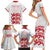 Custom England Fooball Family Matching Short Sleeve Bodycon Dress and Hawaiian Shirt The Three Lions Red Version