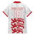 Custom England Fooball Family Matching Short Sleeve Bodycon Dress and Hawaiian Shirt The Three Lions Red Version