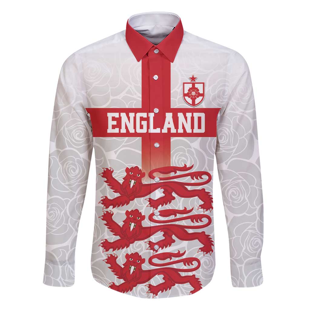 Custom England Fooball Family Matching Short Sleeve Bodycon Dress and Hawaiian Shirt The Three Lions Red Version