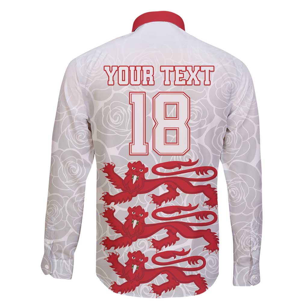 Custom England Fooball Family Matching Short Sleeve Bodycon Dress and Hawaiian Shirt The Three Lions Red Version