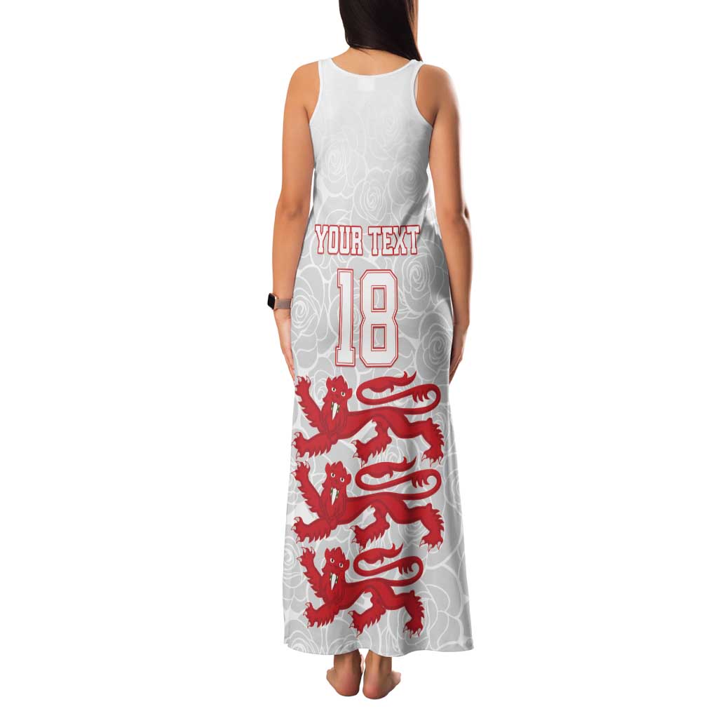Custom England Fooball Family Matching Tank Maxi Dress and Hawaiian Shirt The Three Lions Red Version