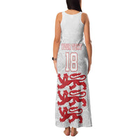 Custom England Fooball Family Matching Tank Maxi Dress and Hawaiian Shirt The Three Lions Red Version