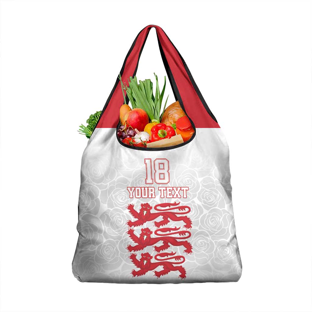 Custom England Fooball Grocery Bag The Three Lions Red Version