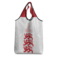 Custom England Fooball Grocery Bag The Three Lions Red Version