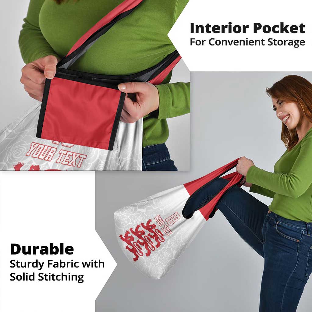 Custom England Fooball Grocery Bag The Three Lions Red Version