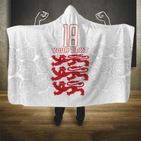 Custom England Fooball Hooded Blanket The Three Lions Red Version