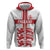 Custom England Fooball Hoodie The Three Lions Red Version