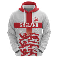 Custom England Fooball Hoodie The Three Lions Red Version