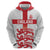 Custom England Fooball Hoodie The Three Lions Red Version