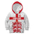 Custom England Fooball Kid Hoodie The Three Lions Red Version