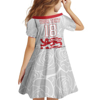 Custom England Fooball Kid Short Sleeve Dress The Three Lions Red Version