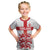 Custom England Fooball Kid T Shirt The Three Lions Red Version