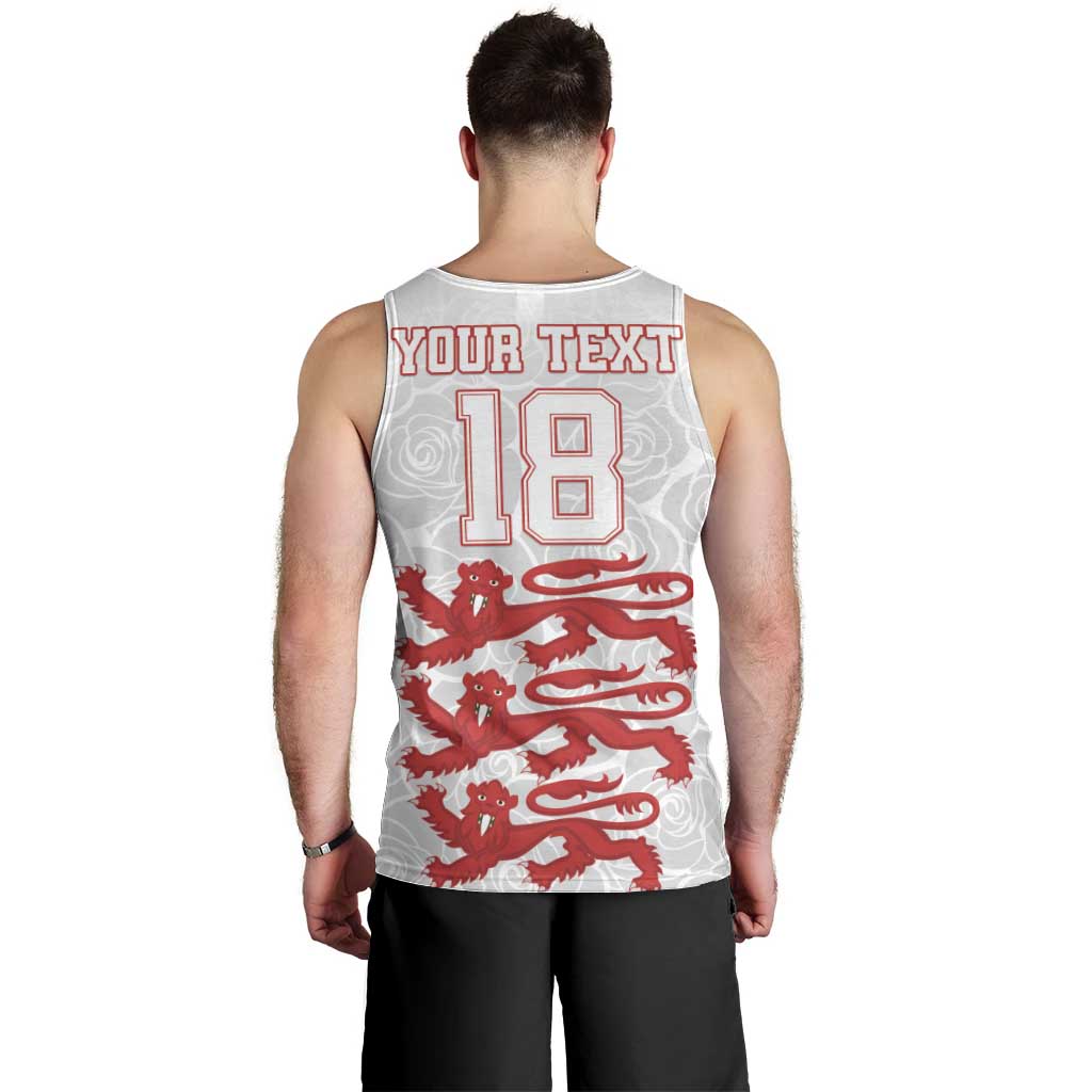 Custom England Fooball Men Tank Top The Three Lions Red Version