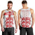 Custom England Fooball Men Tank Top The Three Lions Red Version