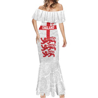 Custom England Fooball Mermaid Dress The Three Lions Red Version