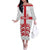 Custom England Fooball Off The Shoulder Long Sleeve Dress The Three Lions Red Version