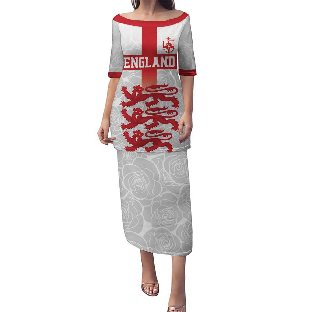 Custom England Fooball Puletasi The Three Lions Red Version