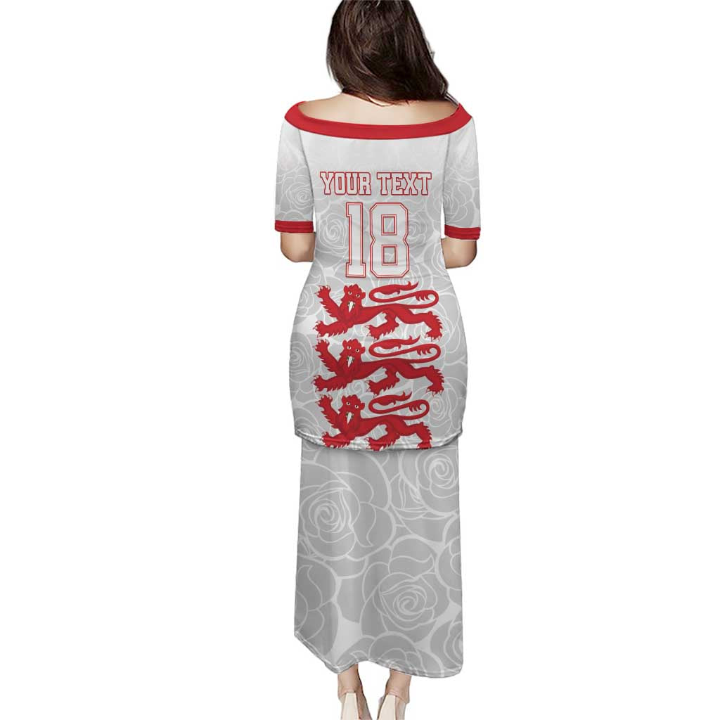 Custom England Fooball Puletasi The Three Lions Red Version