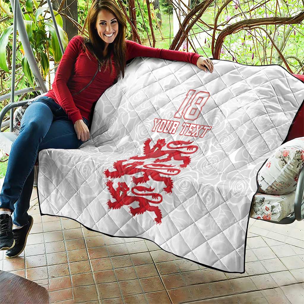 Custom England Fooball Quilt The Three Lions Red Version