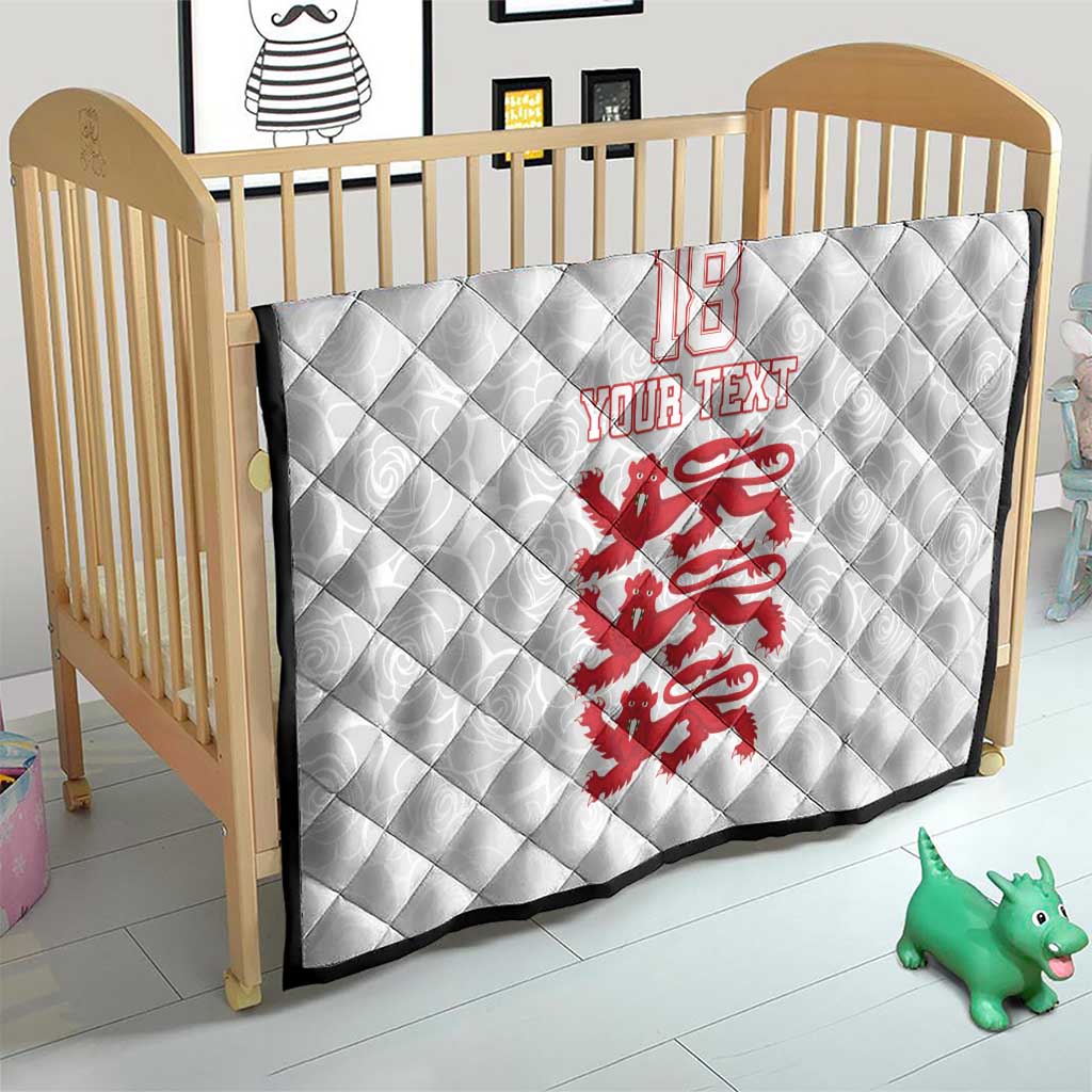 Custom England Fooball Quilt The Three Lions Red Version