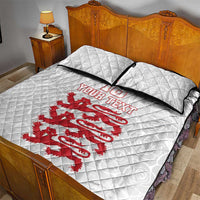 Custom England Fooball Quilt Bed Set The Three Lions Red Version