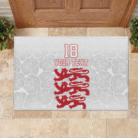 Custom England Fooball Rubber Doormat The Three Lions Red Version