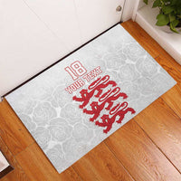 Custom England Fooball Rubber Doormat The Three Lions Red Version