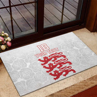 Custom England Fooball Rubber Doormat The Three Lions Red Version