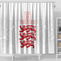 Custom England Fooball Shower Curtain The Three Lions Red Version