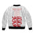 Custom England Fooball Sleeve Zip Bomber Jacket The Three Lions Red Version