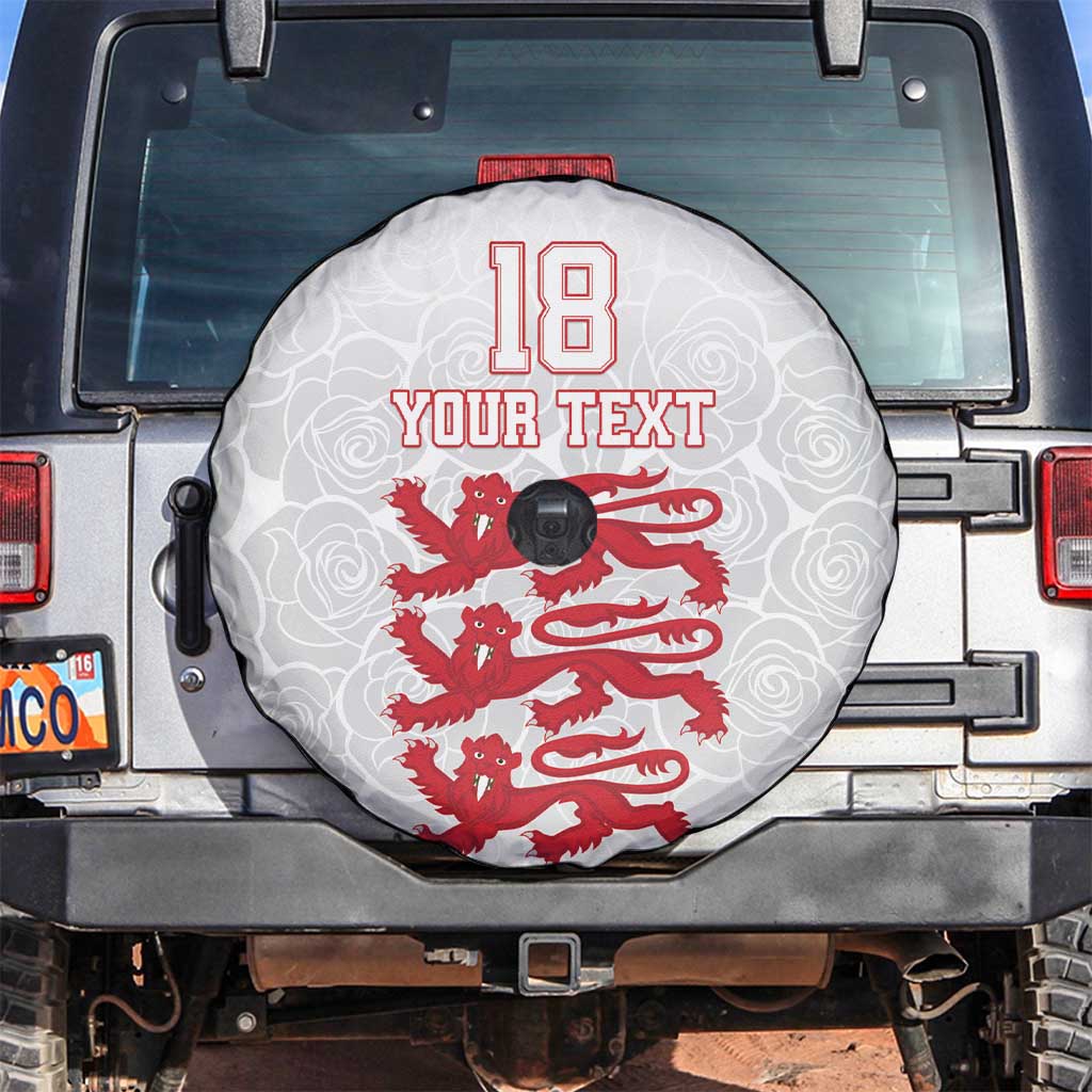 Custom England Fooball Spare Tire Cover The Three Lions Red Version