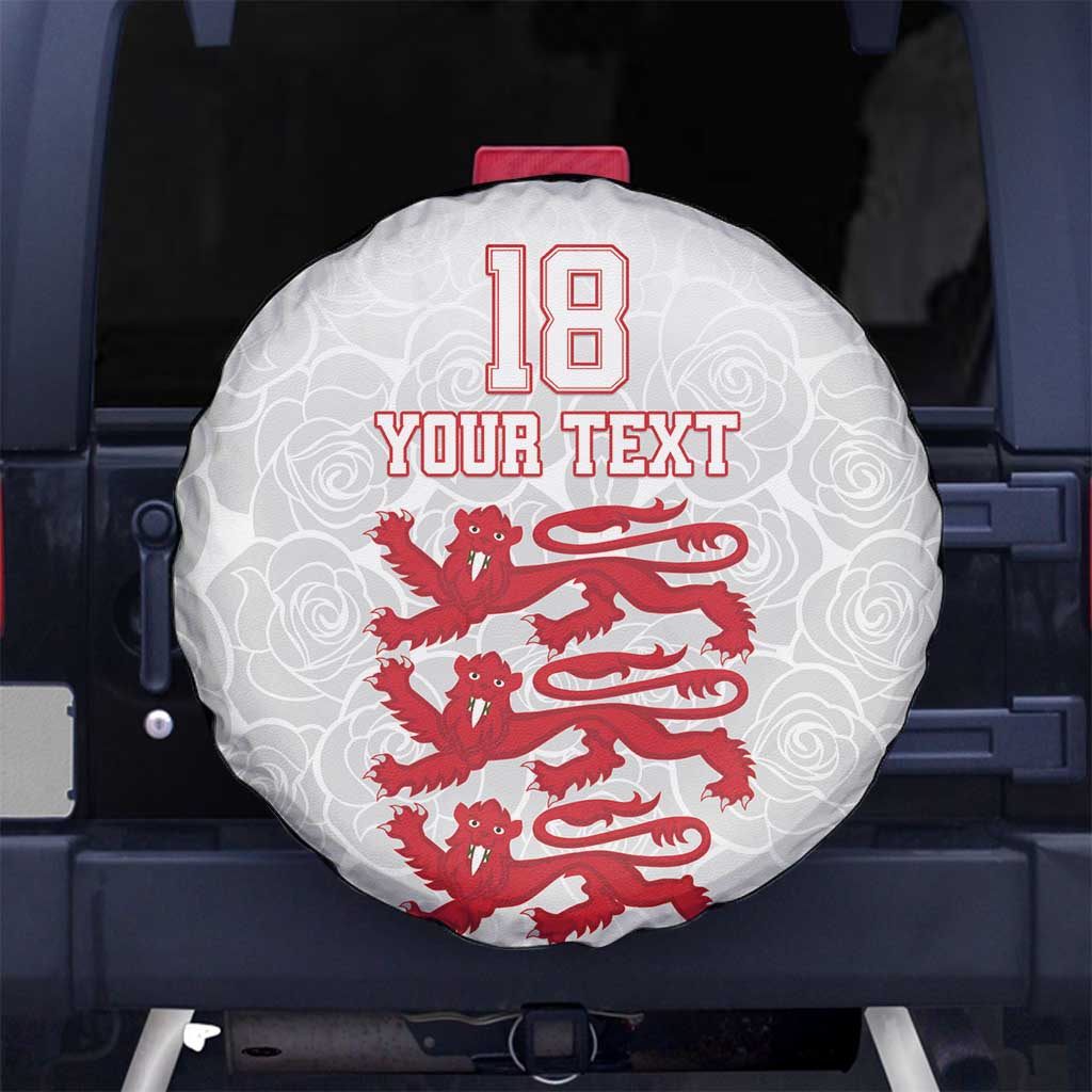 Custom England Fooball Spare Tire Cover The Three Lions Red Version