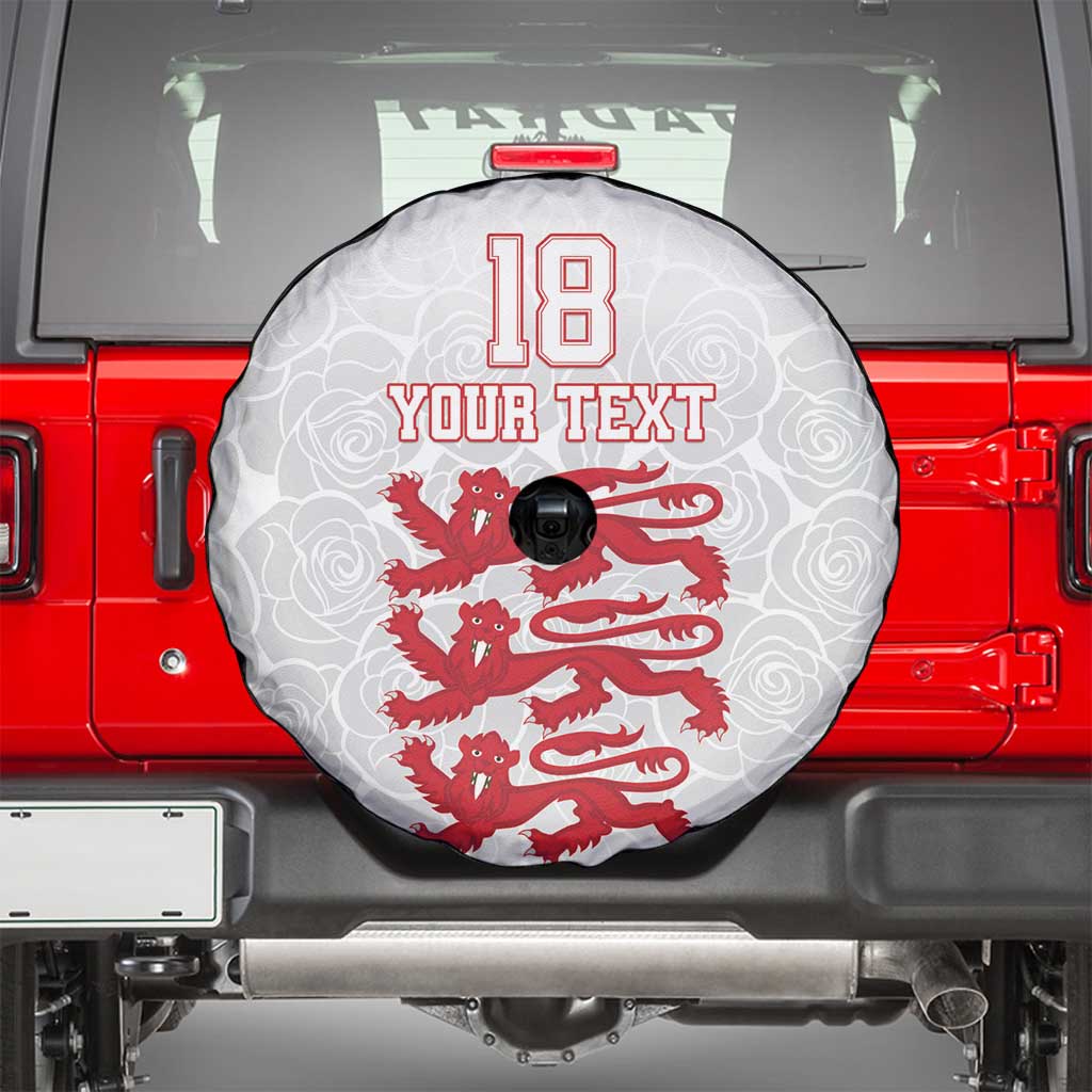 Custom England Fooball Spare Tire Cover The Three Lions Red Version