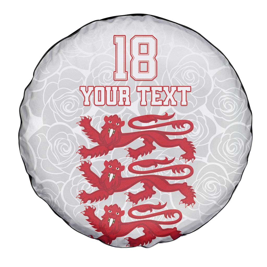 Custom England Fooball Spare Tire Cover The Three Lions Red Version