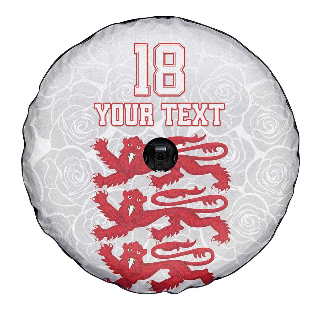 Custom England Fooball Spare Tire Cover The Three Lions Red Version