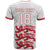 Custom England Fooball T Shirt The Three Lions Red Version