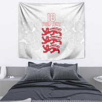 Custom England Fooball Tapestry The Three Lions Red Version