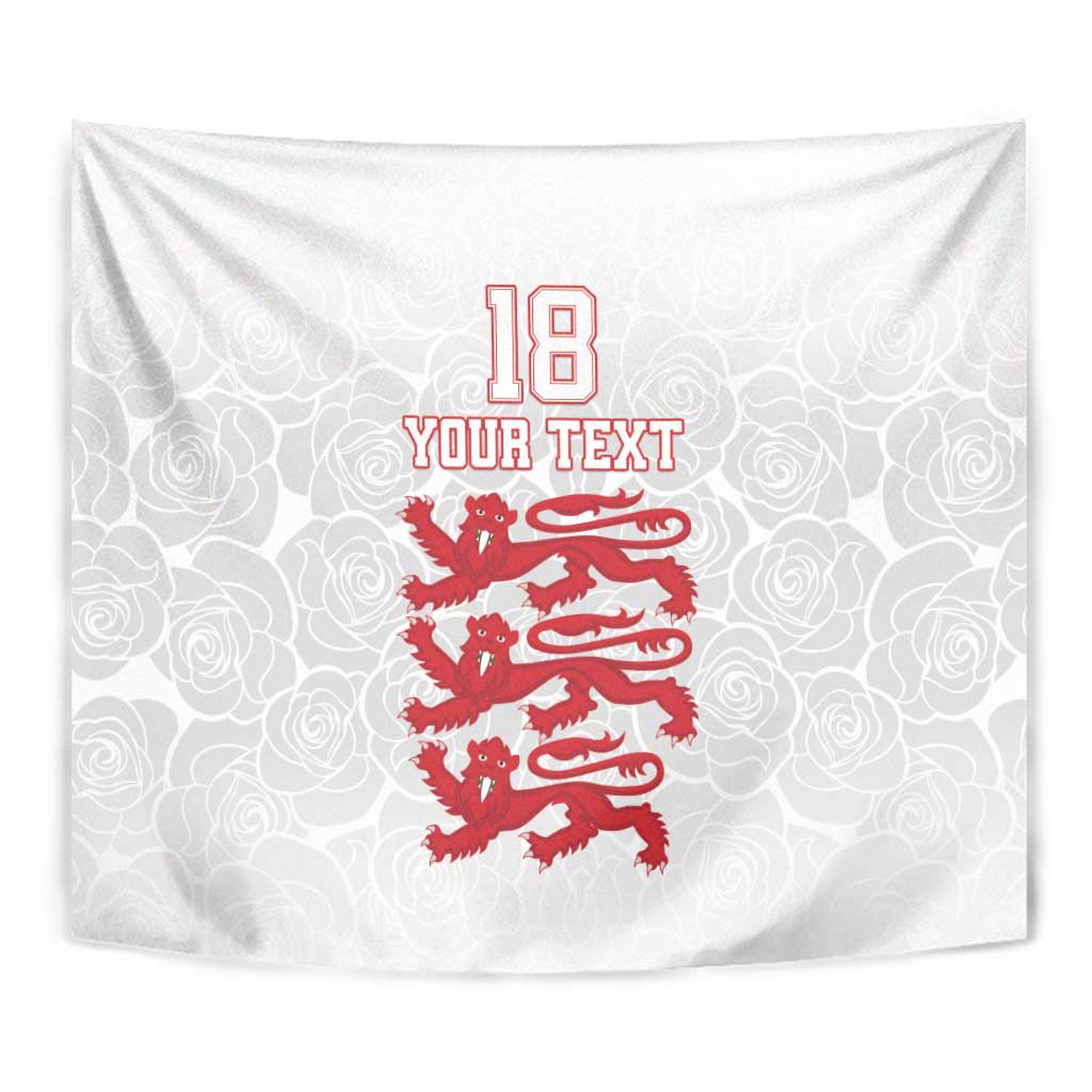 Custom England Fooball Tapestry The Three Lions Red Version