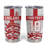 Custom England Fooball Tumbler Cup The Three Lions Red Version
