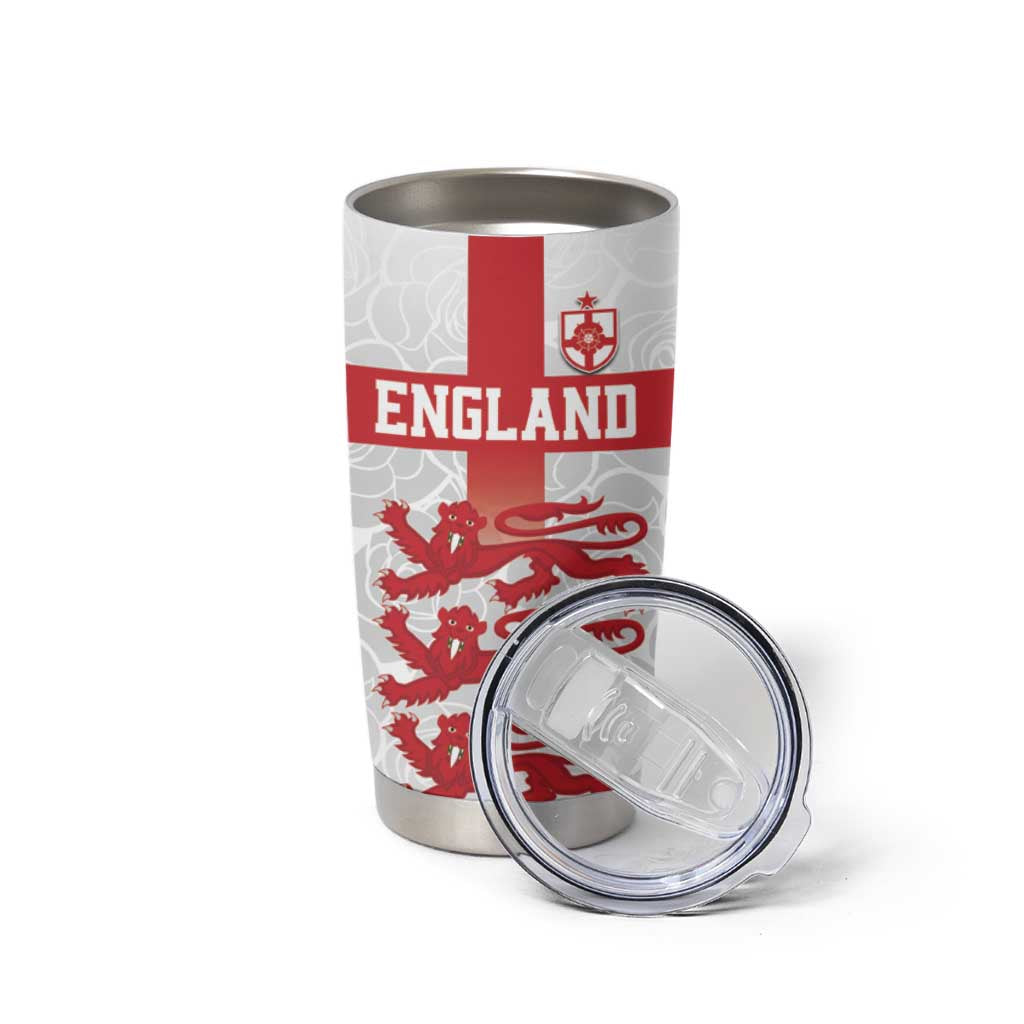 Custom England Fooball Tumbler Cup The Three Lions Red Version