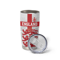 Custom England Fooball Tumbler Cup The Three Lions Red Version